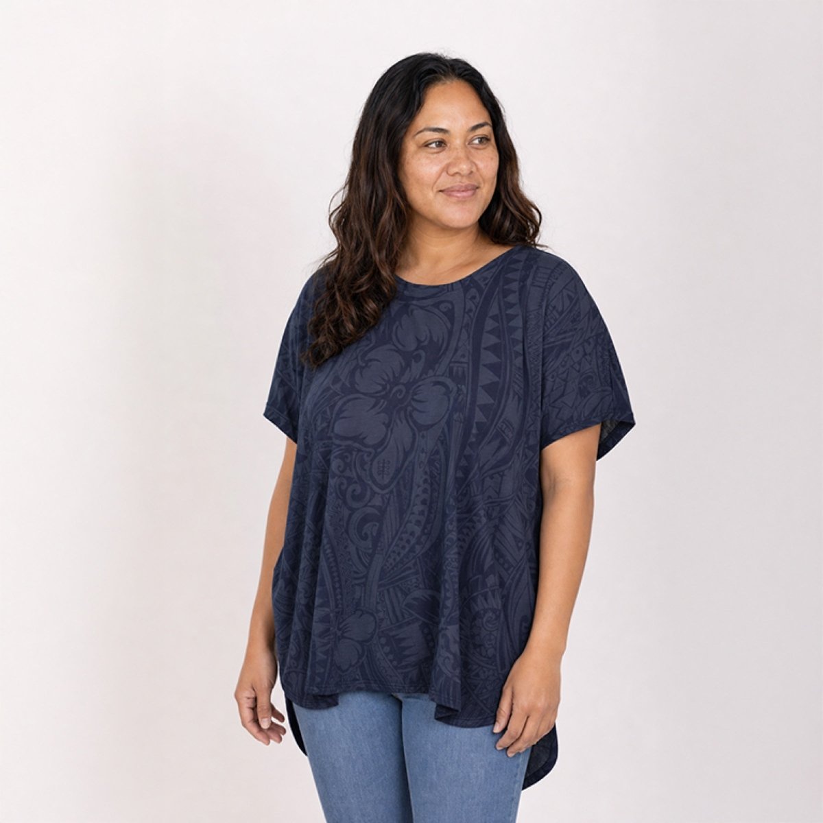 Dolman Tee - Blue Bloom - AU/NZ/USA - The Koko Samoa