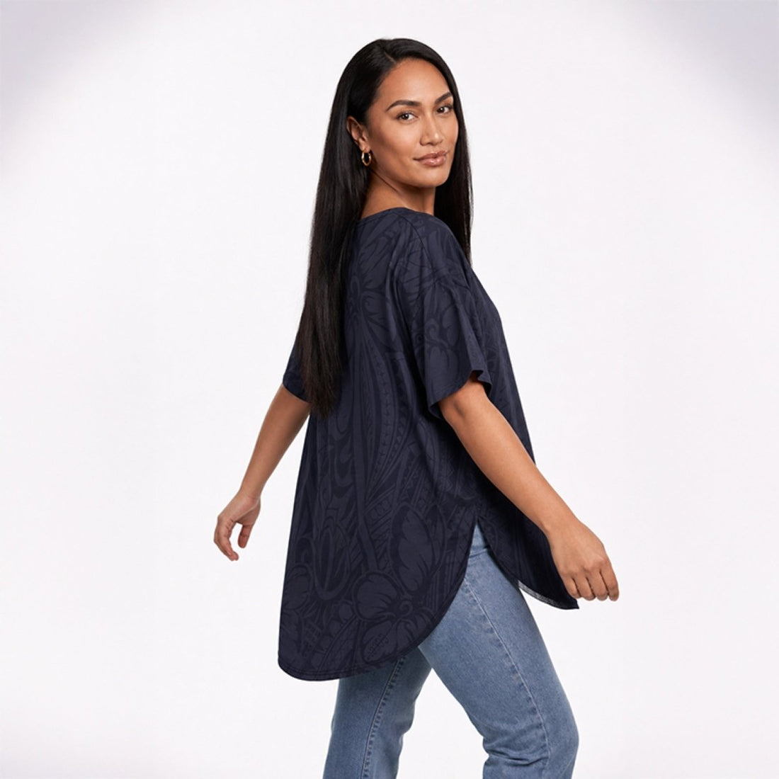 Dolman Tee - Blue Bloom - AU/NZ/USA - The Koko Samoa