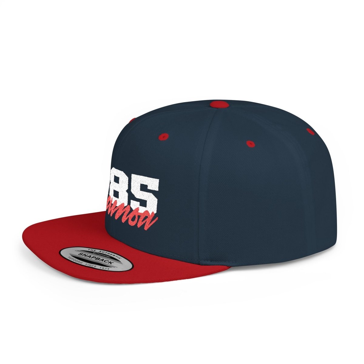 Flat Bill Snapback Hat - 685 Samoa - White & Red Embroidery - AU/NZ/USA - The Koko Samoa