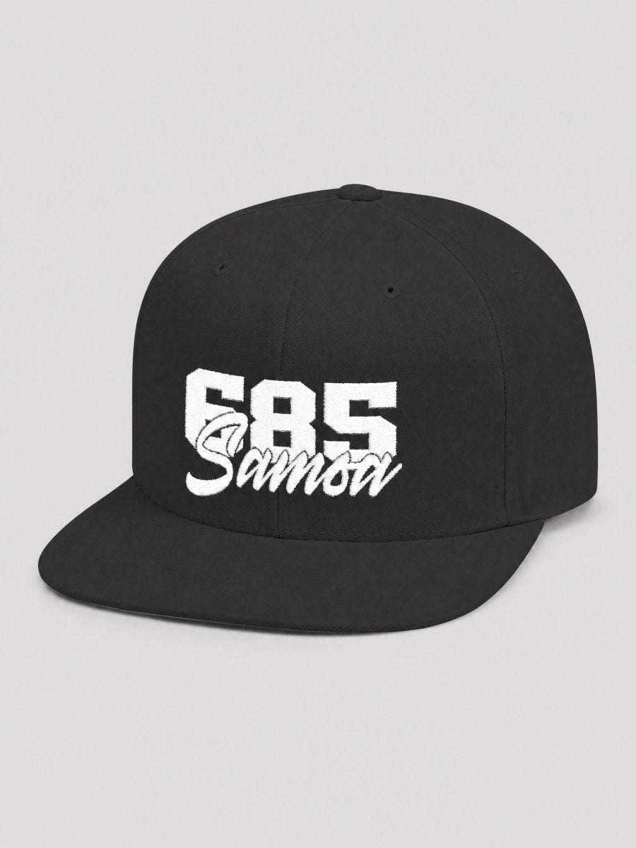 Flat Bill Snapback Hat - 685Samoa - Black Embroidery - AU/NZ/USA
