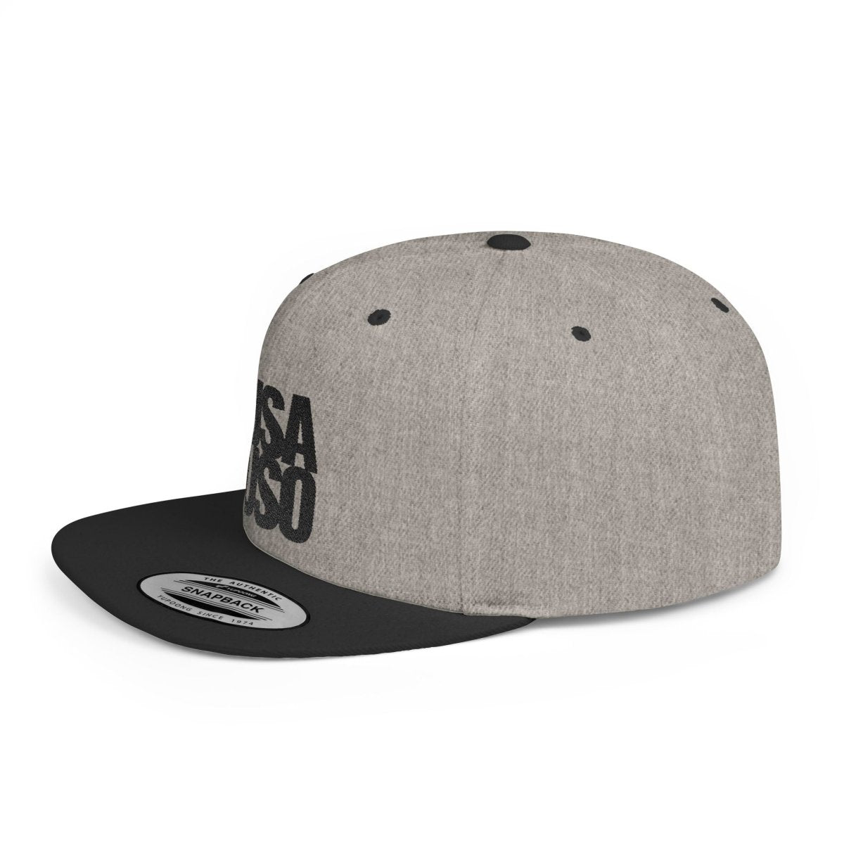 Flat Bill Snapback Hat - USAUSO - Black Embroidery - AU/NZ/USA - The Koko Samoa