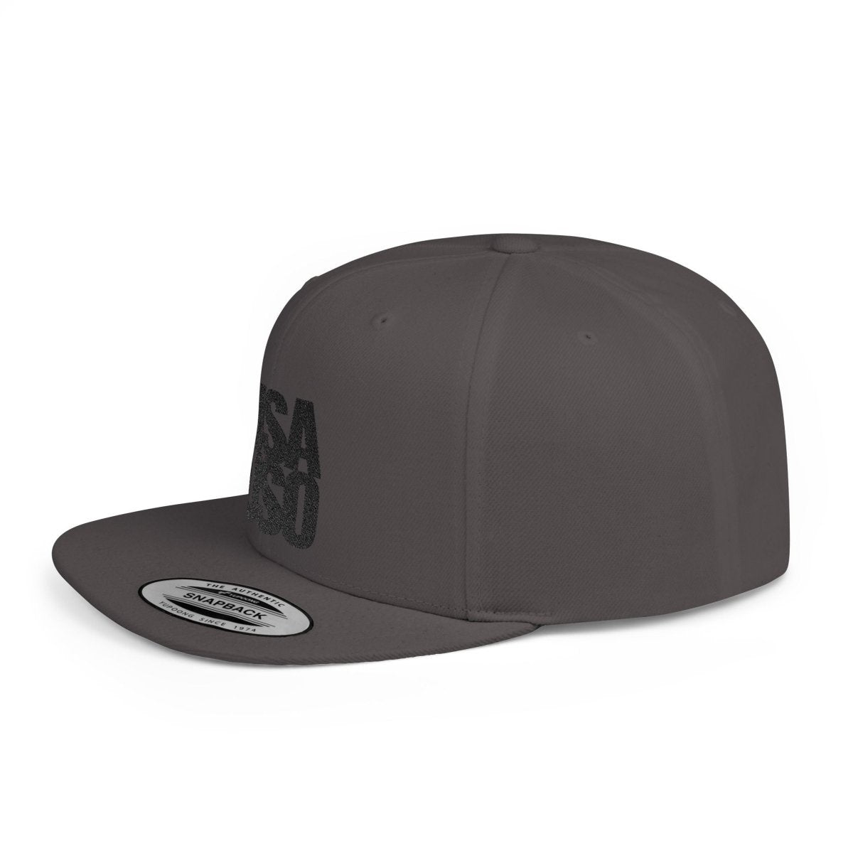 Flat Bill Snapback Hat - USAUSO - Black Embroidery - AU/NZ/USA - The Koko Samoa