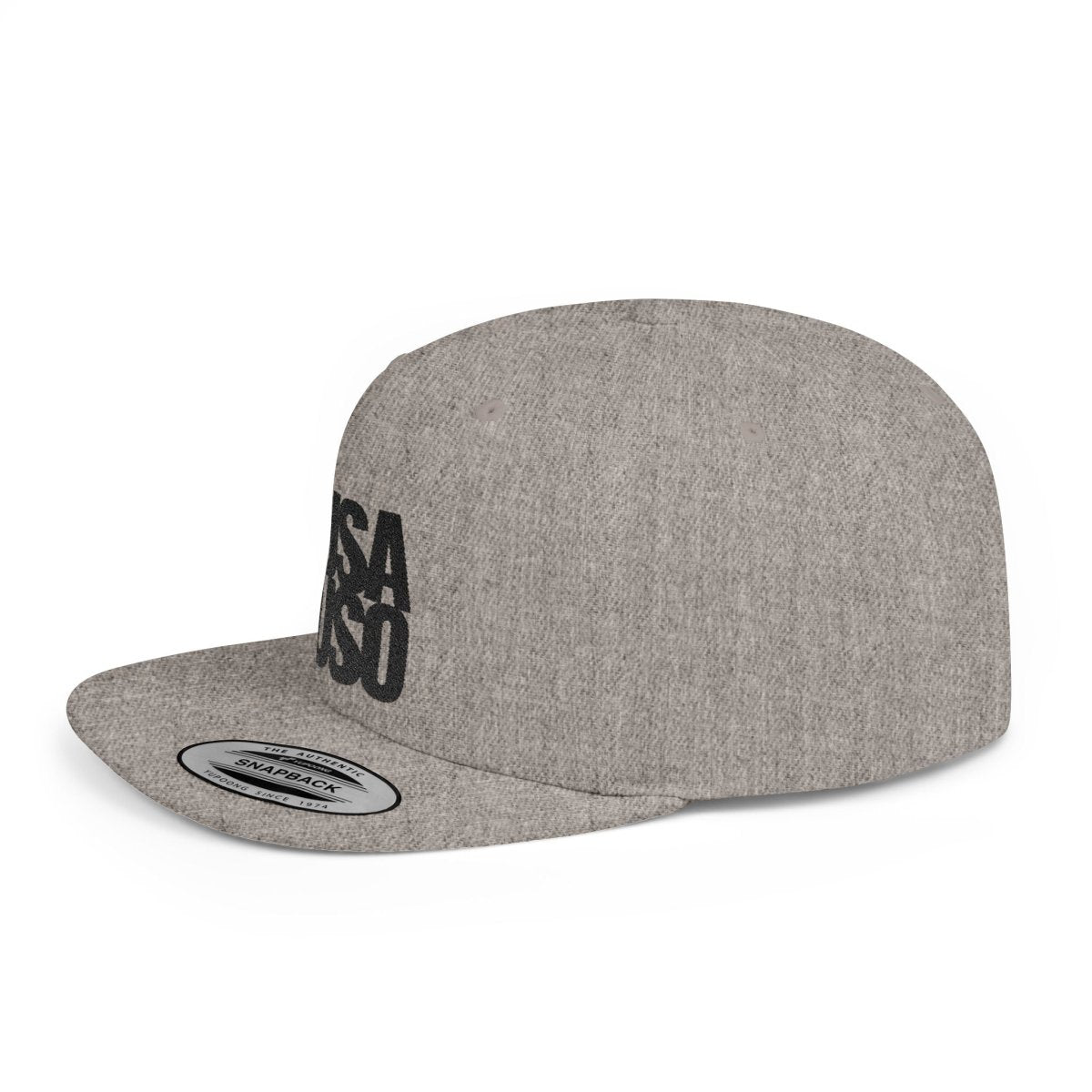 Flat Bill Snapback Hat - USAUSO - Black Embroidery - AU/NZ/USA - The Koko Samoa