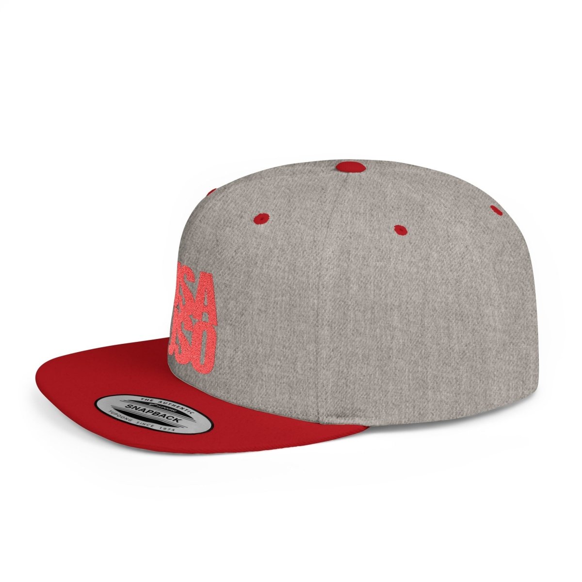 Flat Bill Snapback Hat - USAUSO - Red Embroidery - AU/NZ/USA - The Koko Samoa