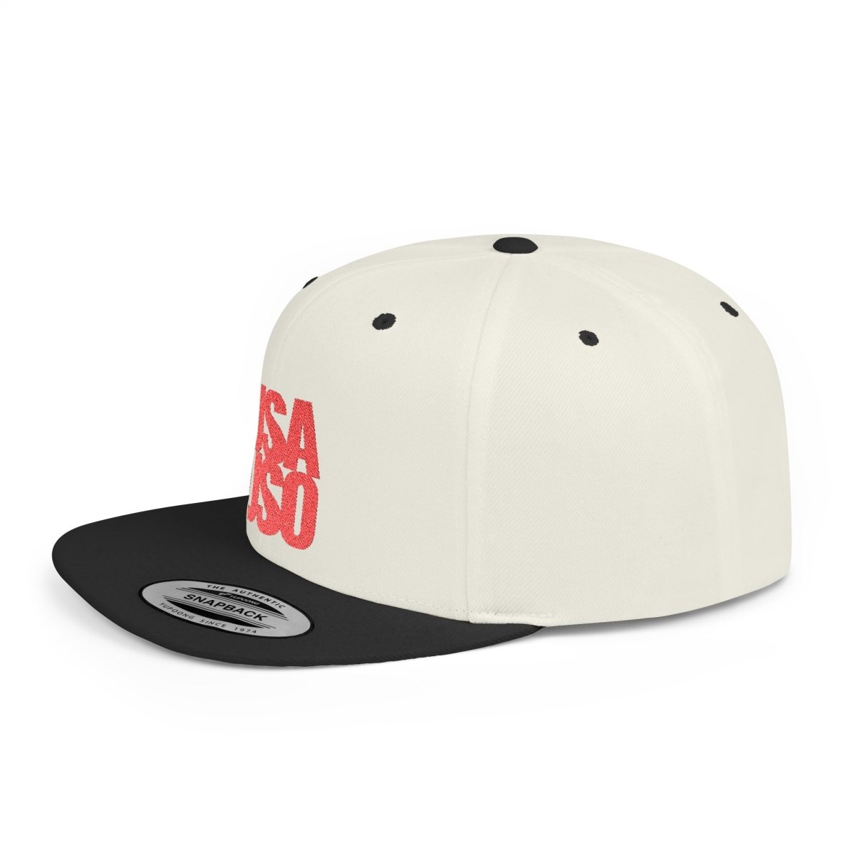 Flat Bill Snapback Hat - USAUSO - Red Embroidery - AU/NZ/USA - The Koko Samoa