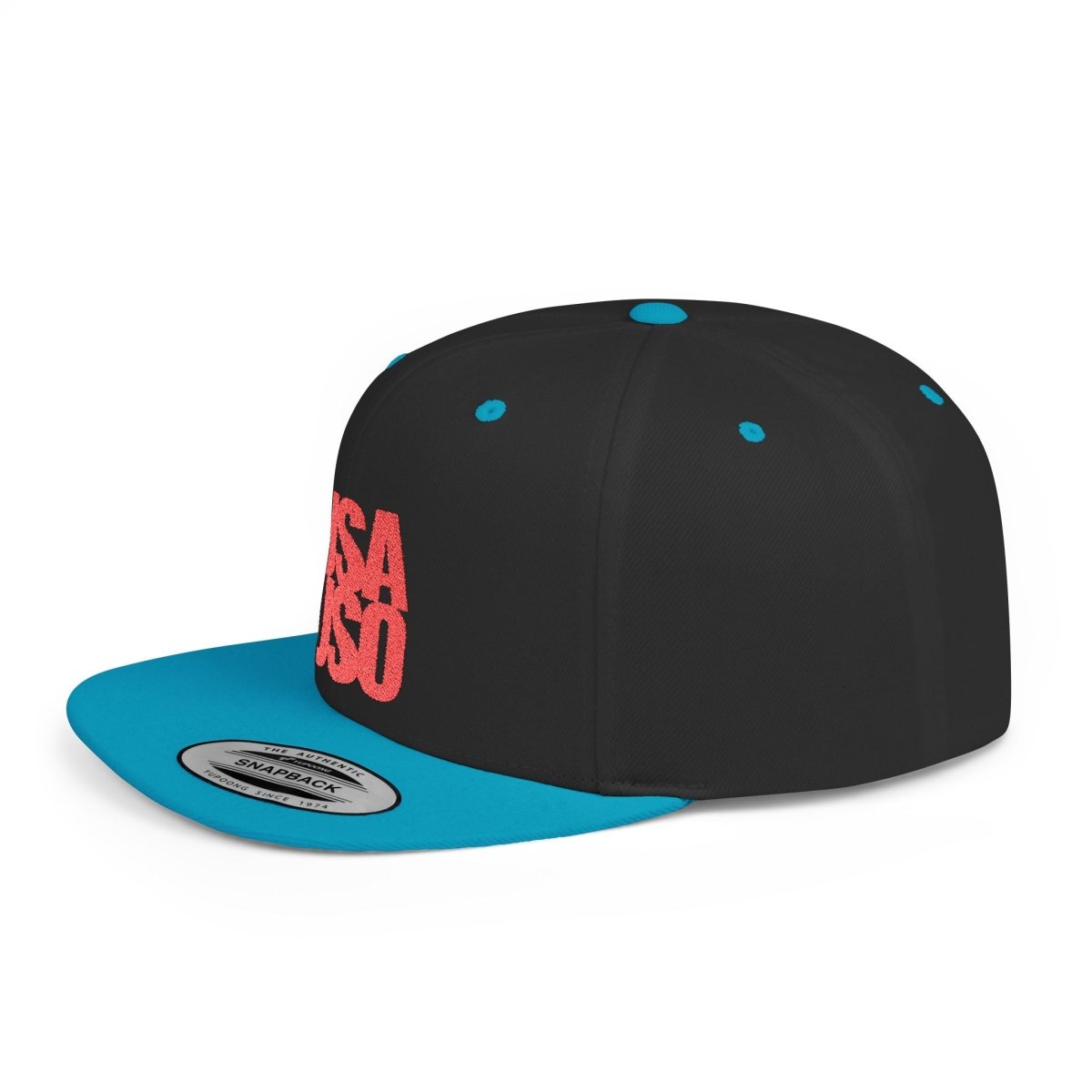 Flat Bill Snapback Hat - USAUSO - Red Embroidery - AU/NZ/USA - The Koko Samoa