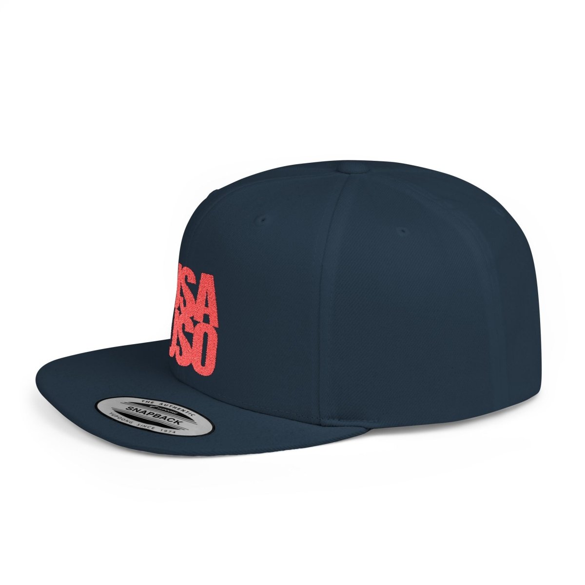 Flat Bill Snapback Hat - USAUSO - Red Embroidery - AU/NZ/USA - The Koko Samoa