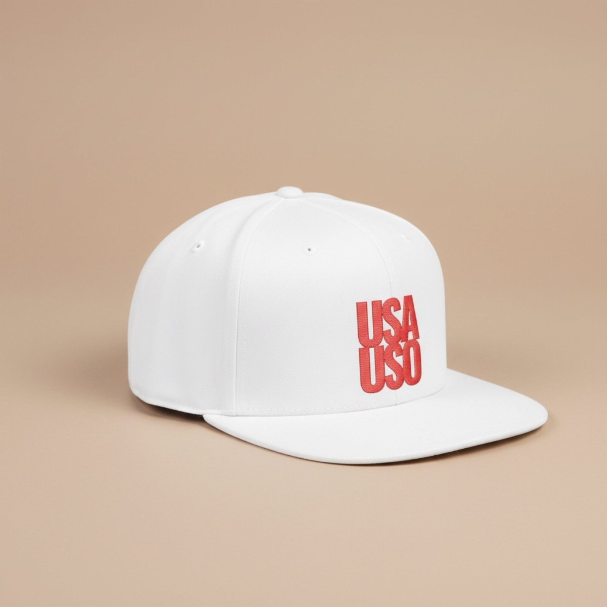 Flat Bill Snapback Hat - USAUSO - Red Embroidery - AU/NZ/USA - The Koko Samoa