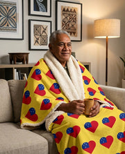 Fleece Sherpa Blanket - Samoan Flag - AU/NZ/USA - The Koko Samoa