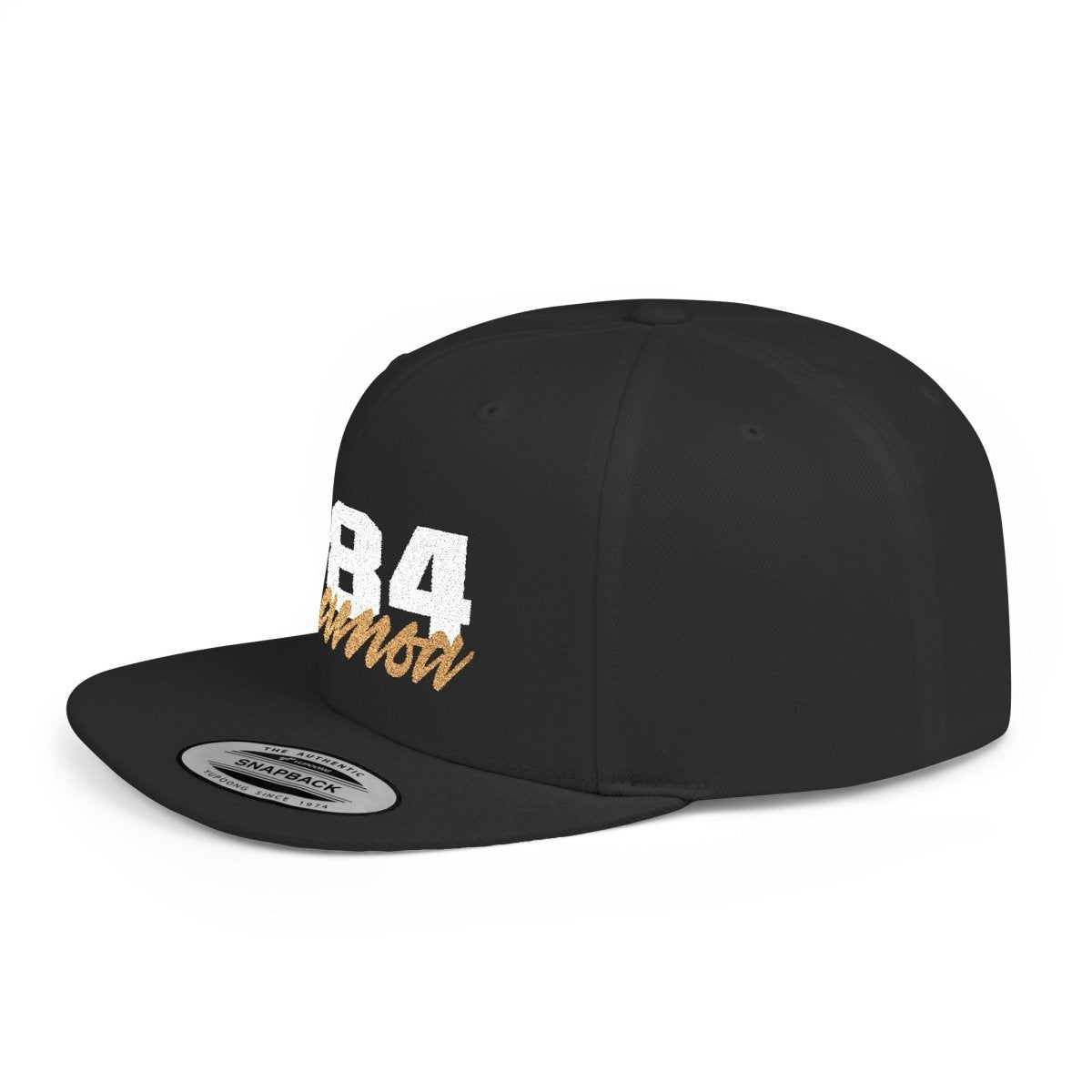 Flat Bill Snapback Hat - 684 Samoa - White & Gold Embroidery - AU/NZ/USA - The Koko Samoa