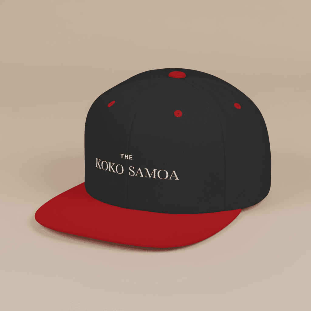 Flat Bill Snapback Hat - Classic - Brand Embroidery - AU/NZ/USA - The Koko Samoa