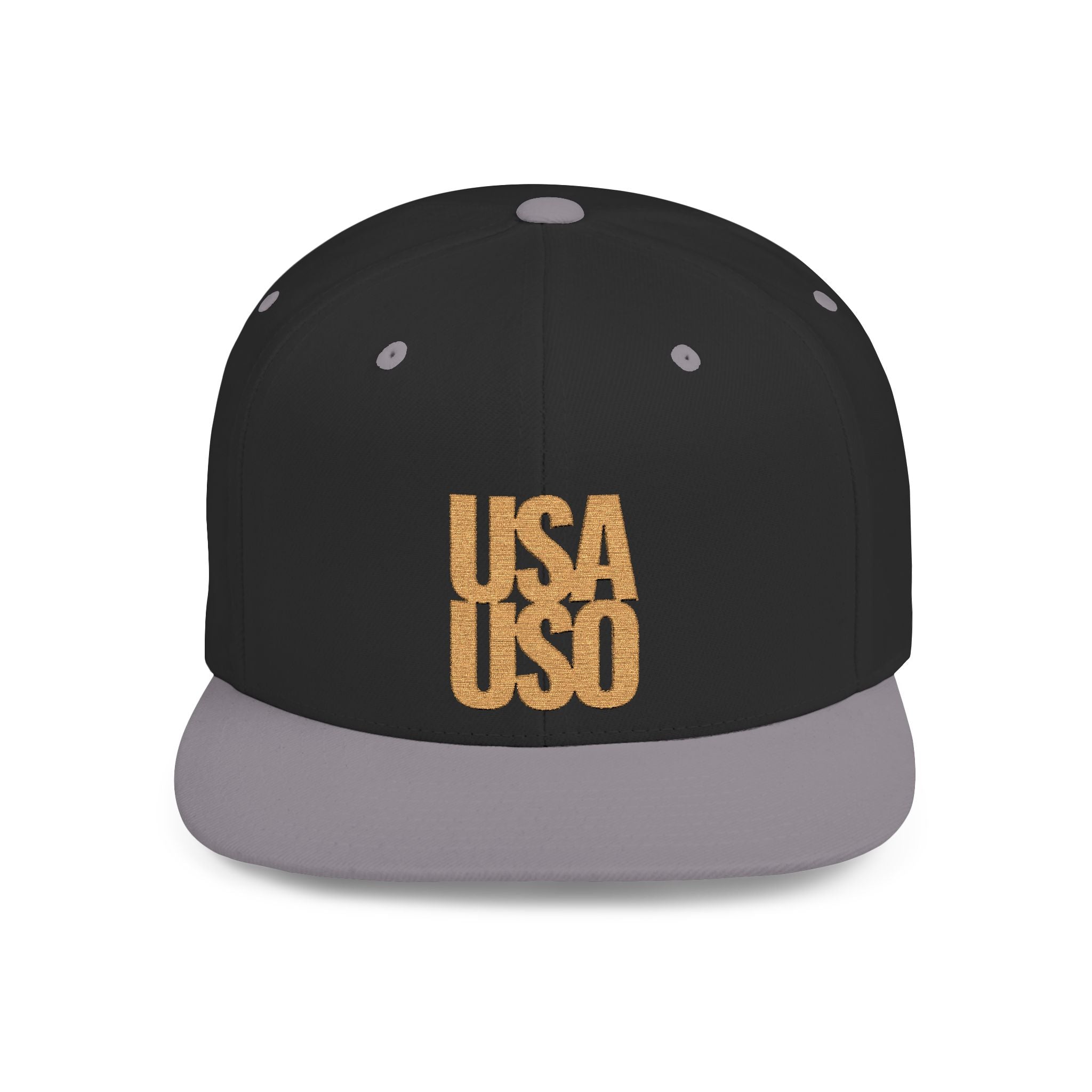Flat Bill Snapback Hat - Samoa Culture - Gold Embroidery - AU/NZ/USA - The Koko Samoa