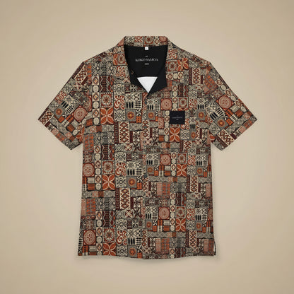 KoaTech™ - Hawaiian Button - Down Shirt - Elei - AU/NZ/USA - The Koko Samoa