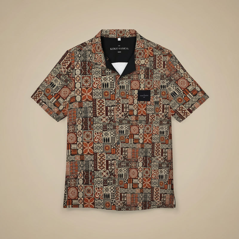 KoaTech™ - Hawaiian Button - Down Shirt - Elei - AU/NZ/USA - The Koko Samoa