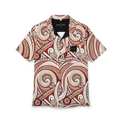 KoaTech™ - Hawaiian Button - Down Shirt - Firecrest - AU/NZ/USA - The Koko Samoa