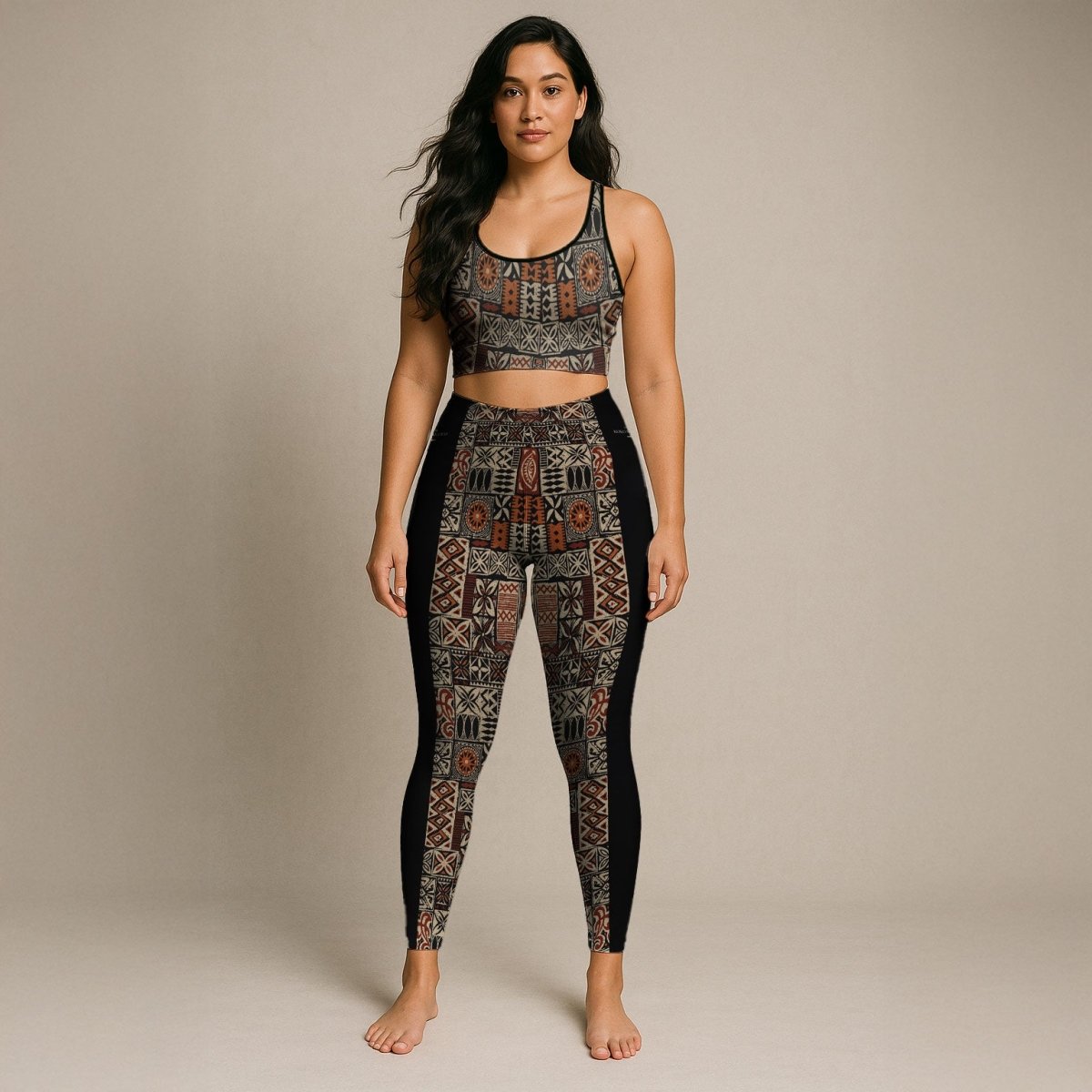 Black FYBY IslandFlex mid-rise leggings with a sleek fit, designed for comfort and style in AU, NZ, and USA markets.