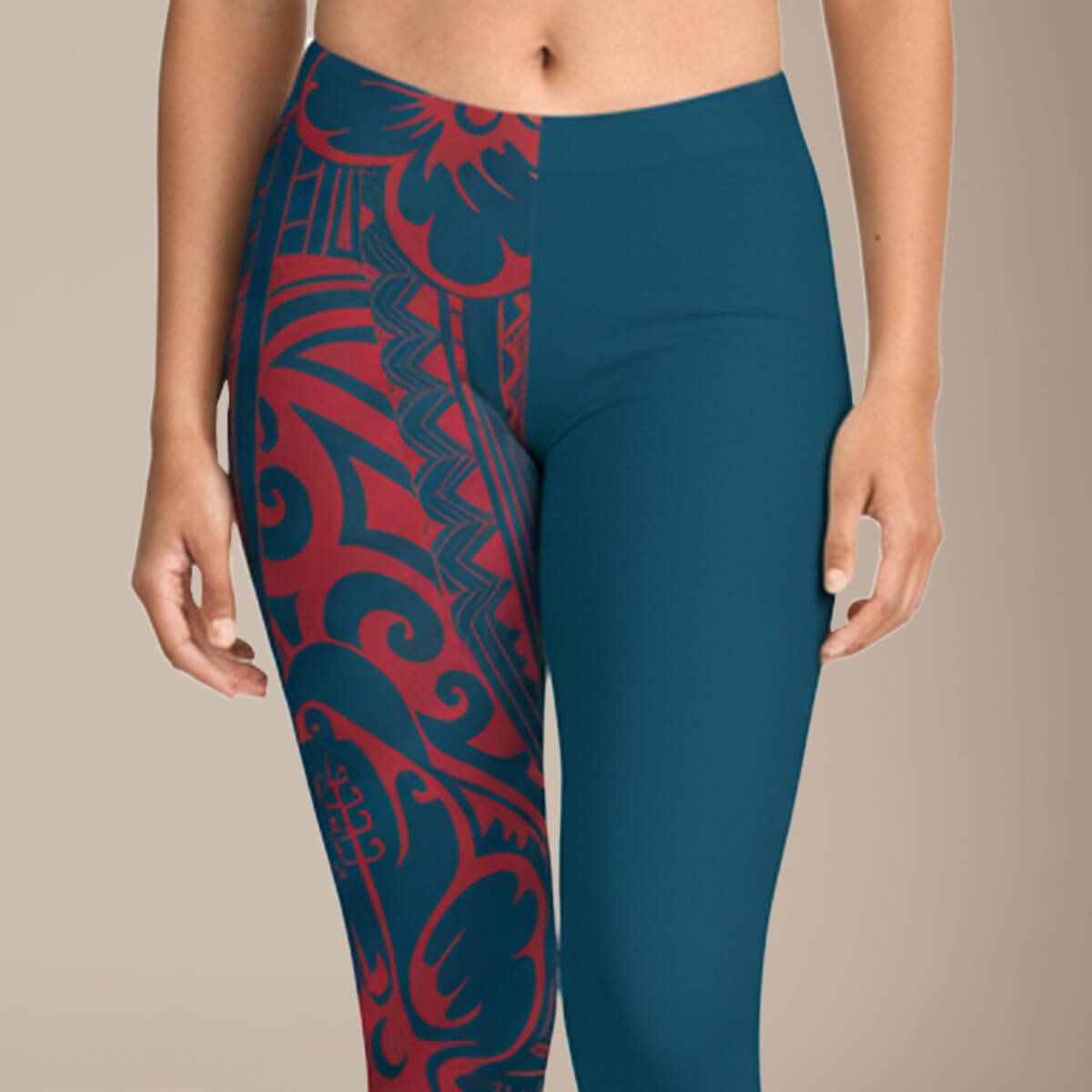 FYBY IslandFlex mid-rise leggings in Bloom Winterberry Blue, featuring seamless design and comfortable fit for active wear.