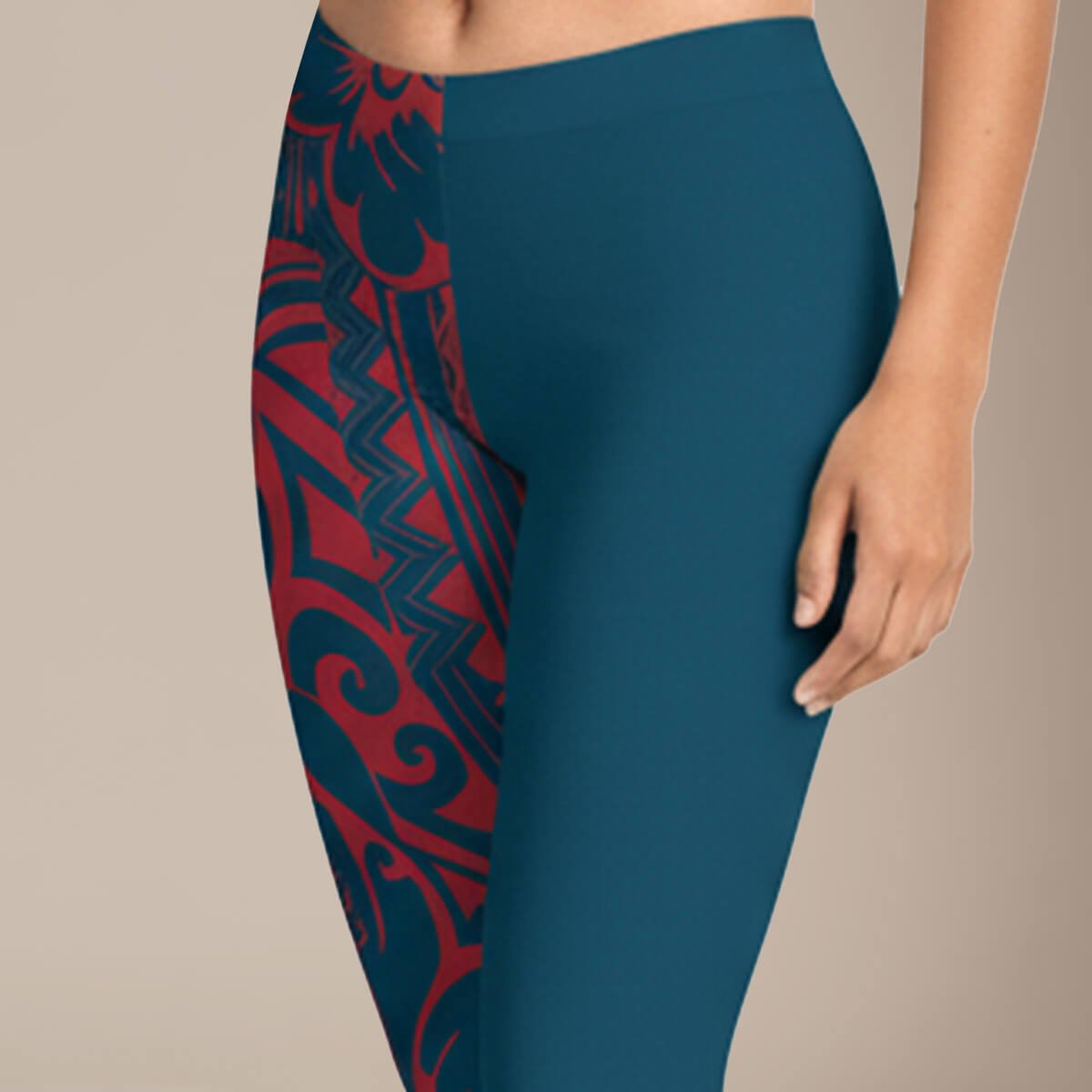 FYBY IslandFlex mid-rise leggings in Bloom Winterberry Blue, showcasing seamless design and comfortable fit.