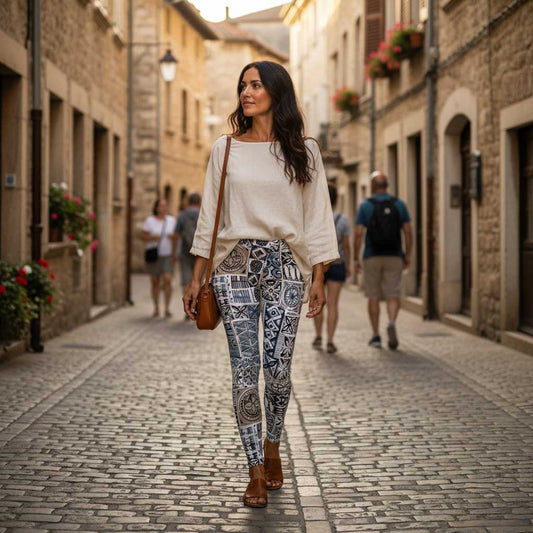 IslandFlex Mid - Rise Leggings - Elei Steel - AU/NZ/USA - The Koko Samoa