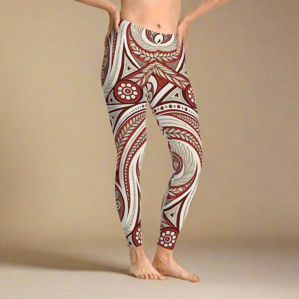 IslandFlex Mid - Rise Leggings - Firecrest - AU/NZ/USA - The Koko Samoa