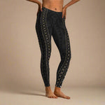 FYBY IslandFlex Mid-Rise Leggings in Malu design, featuring a comfortable fit and seamless thread color matching.