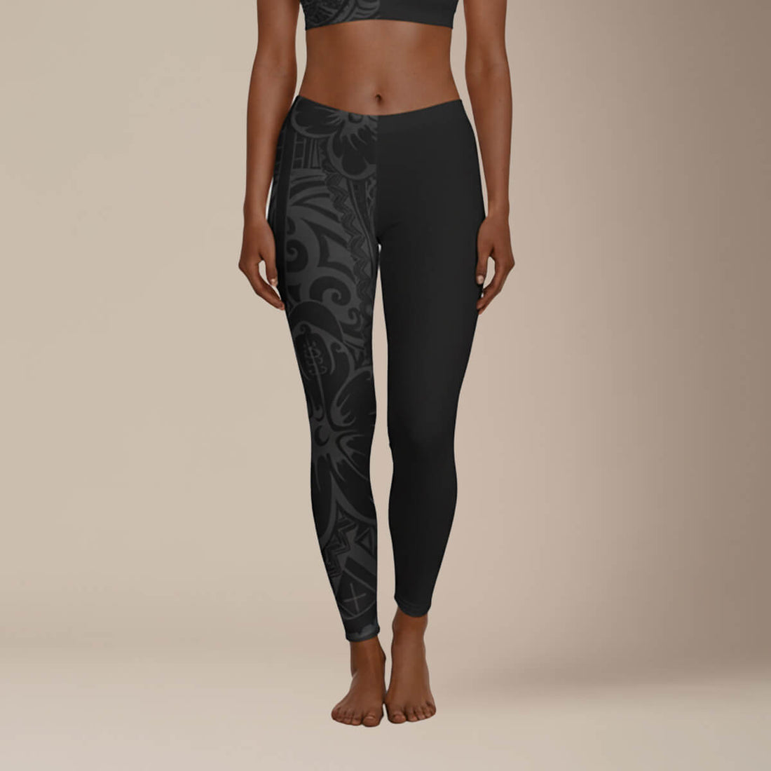 FYBY IslandFlex Bloom Dark mid-rise leggings shown in XS, featuring seamless thread matching and stylish design.