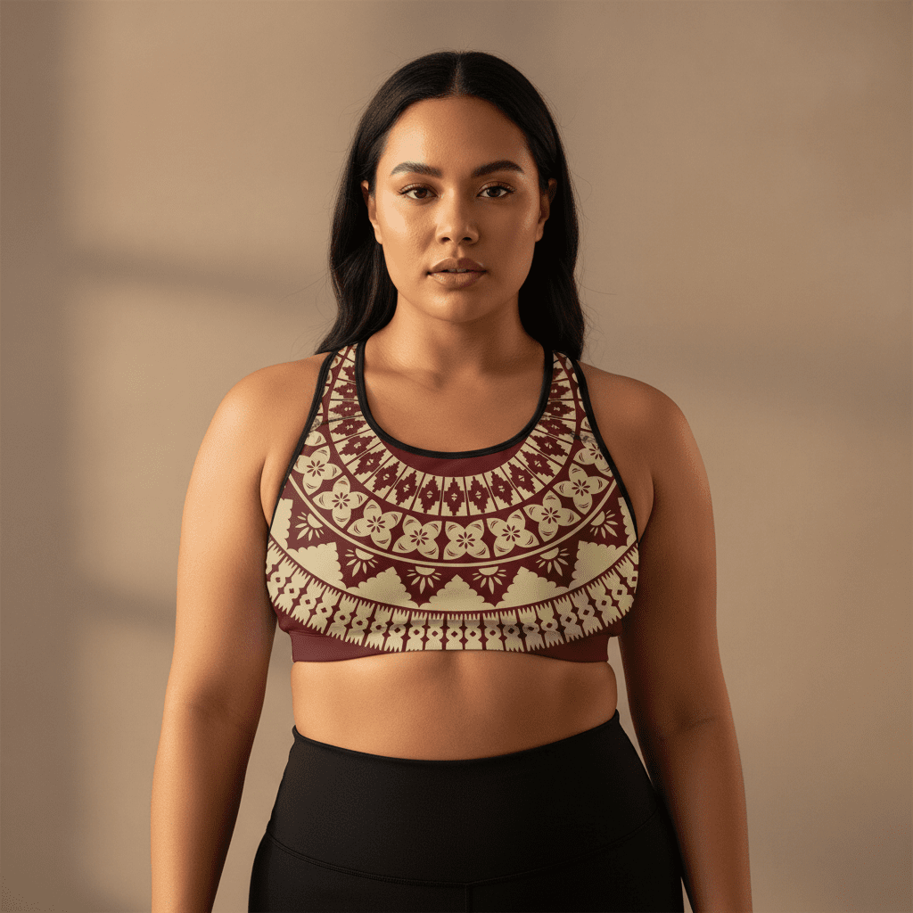 Seamless Sports Bra - Fiji Red - AU/NZ/USA - The Koko Samoa