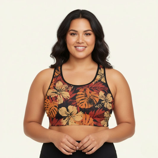 Islandflex Seamless Sports Bra - Lalomanu Ember - AU/NZ/USA - The Koko Samoa