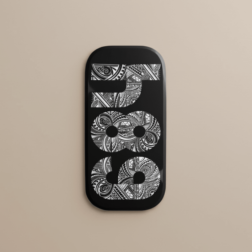 WOYC Grip Stand 684 featuring American Samoa design, versatile phone grip stand for AU, NZ, and USA models with tropical Koko Samoa motif.