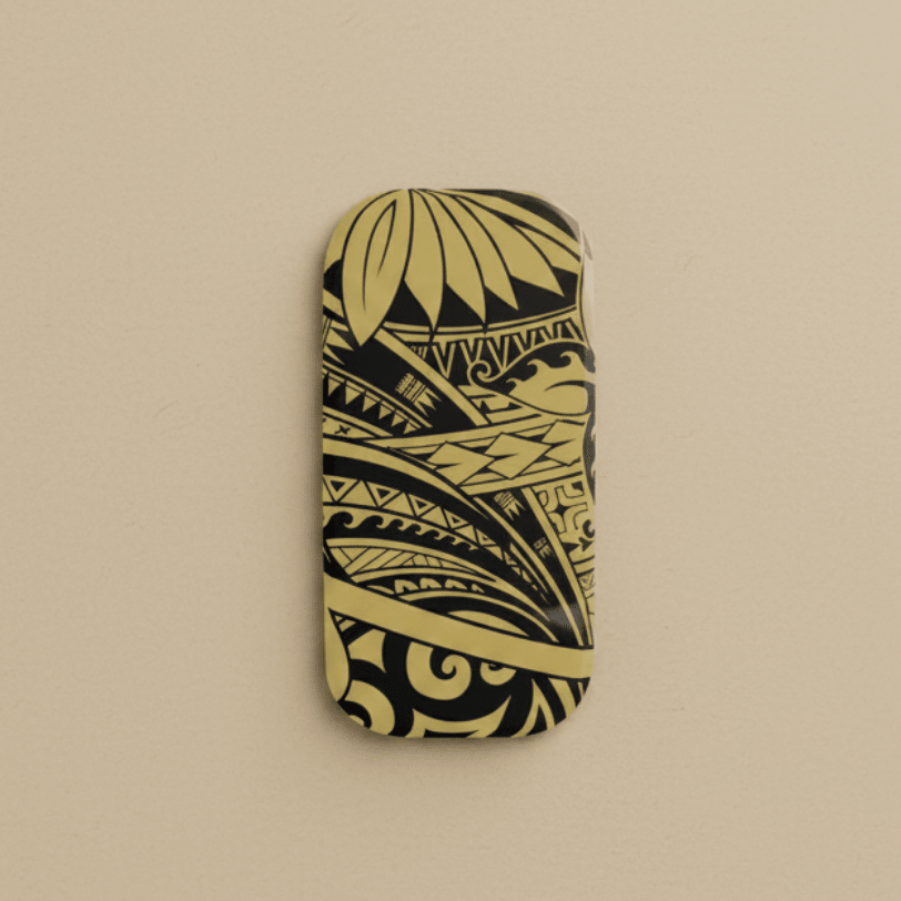 Gold Bloom Grip Stand for phones by WOYC, featuring a floral design, compatible with AU, NZ, and USA devices.