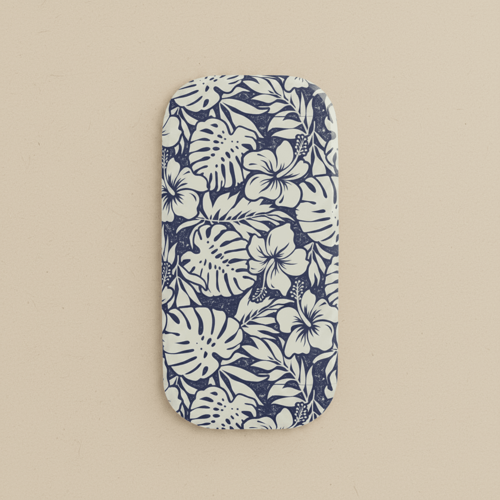 WOYC Falefa phone grip stand featuring Samoan Koko Samoa design, versatile support for smartphones in AU/NZ/USA markets.