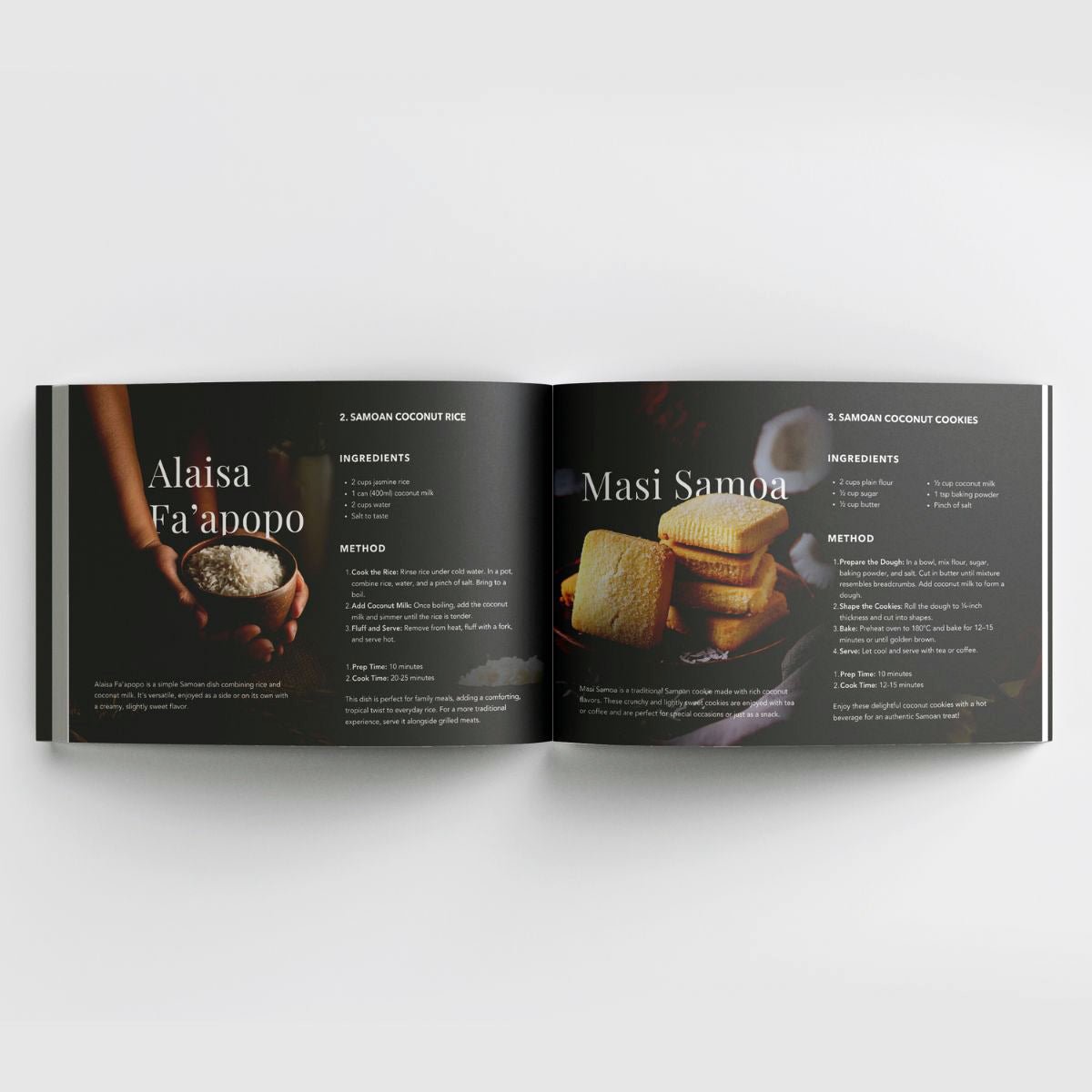 Hardcover A4 - Samoan Delights: 12 Samoan Recipes Cookbook - Vol 1 - AU/NZ/USA - The Koko Samoa