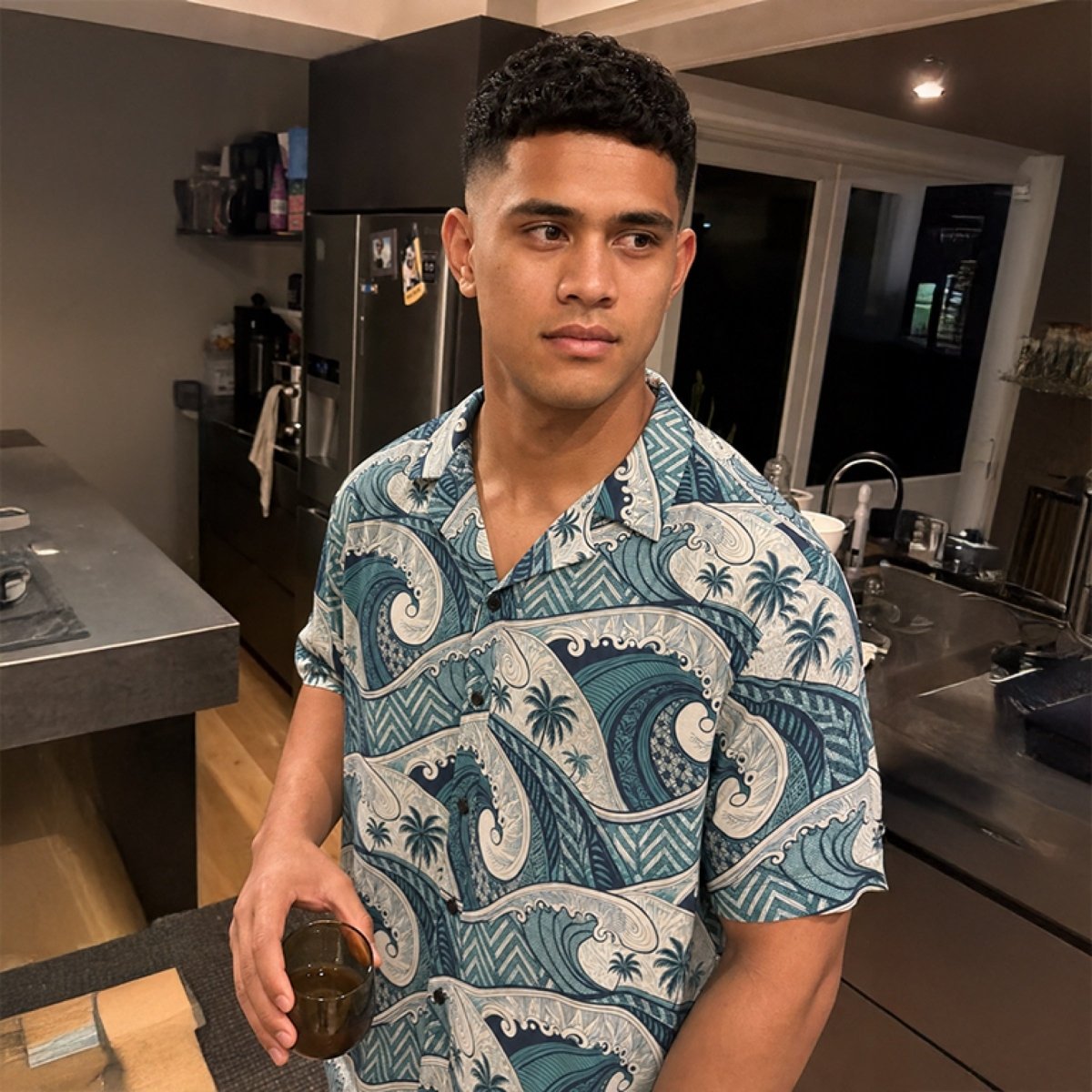 Hawaiian Camp Shirt - Blue Waves - AU/NZ/USA - The Koko Samoa