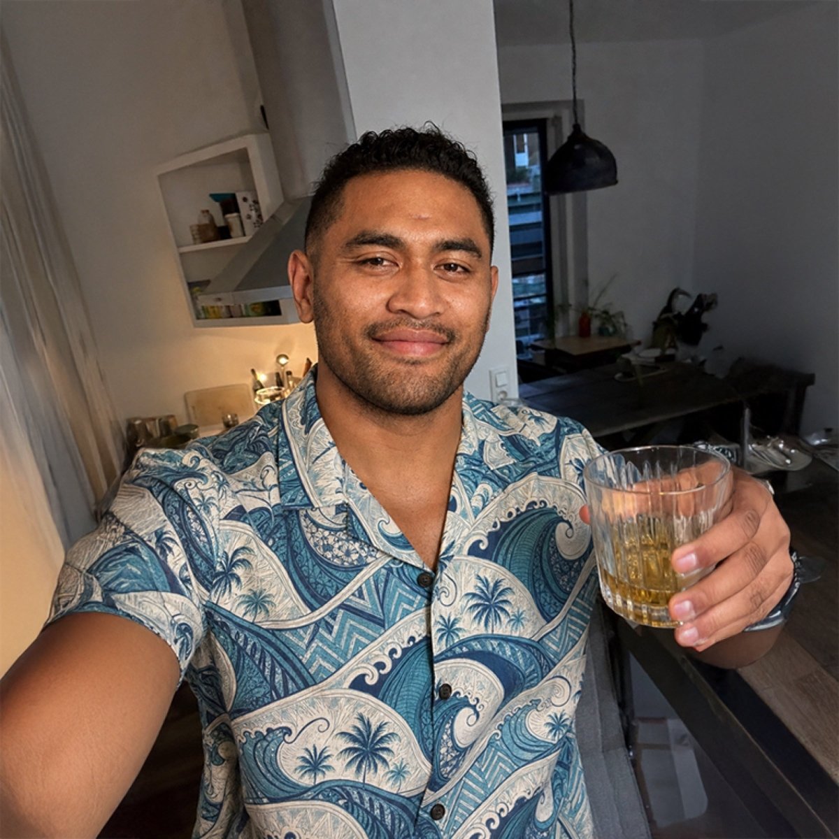 Hawaiian Camp Shirt - Blue Waves - AU/NZ/USA - The Koko Samoa