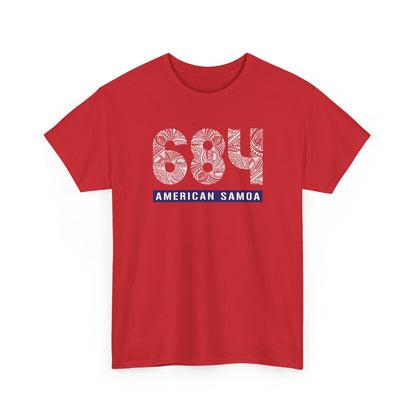 Heavy Unisex Tee - American Samoa 684 - AU/NZ/USA - The Koko Samoa