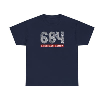 Heavy Unisex Tee - American Samoa 684 - AU/NZ/USA - The Koko Samoa