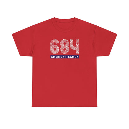 Heavy Unisex Tee - American Samoa 684 - AU/NZ/USA - The Koko Samoa