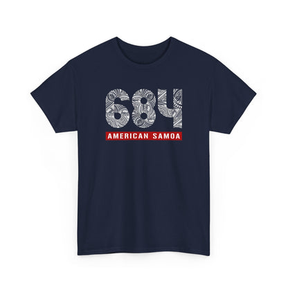 Heavy Unisex Tee - American Samoa 684 - AU/NZ/USA - The Koko Samoa