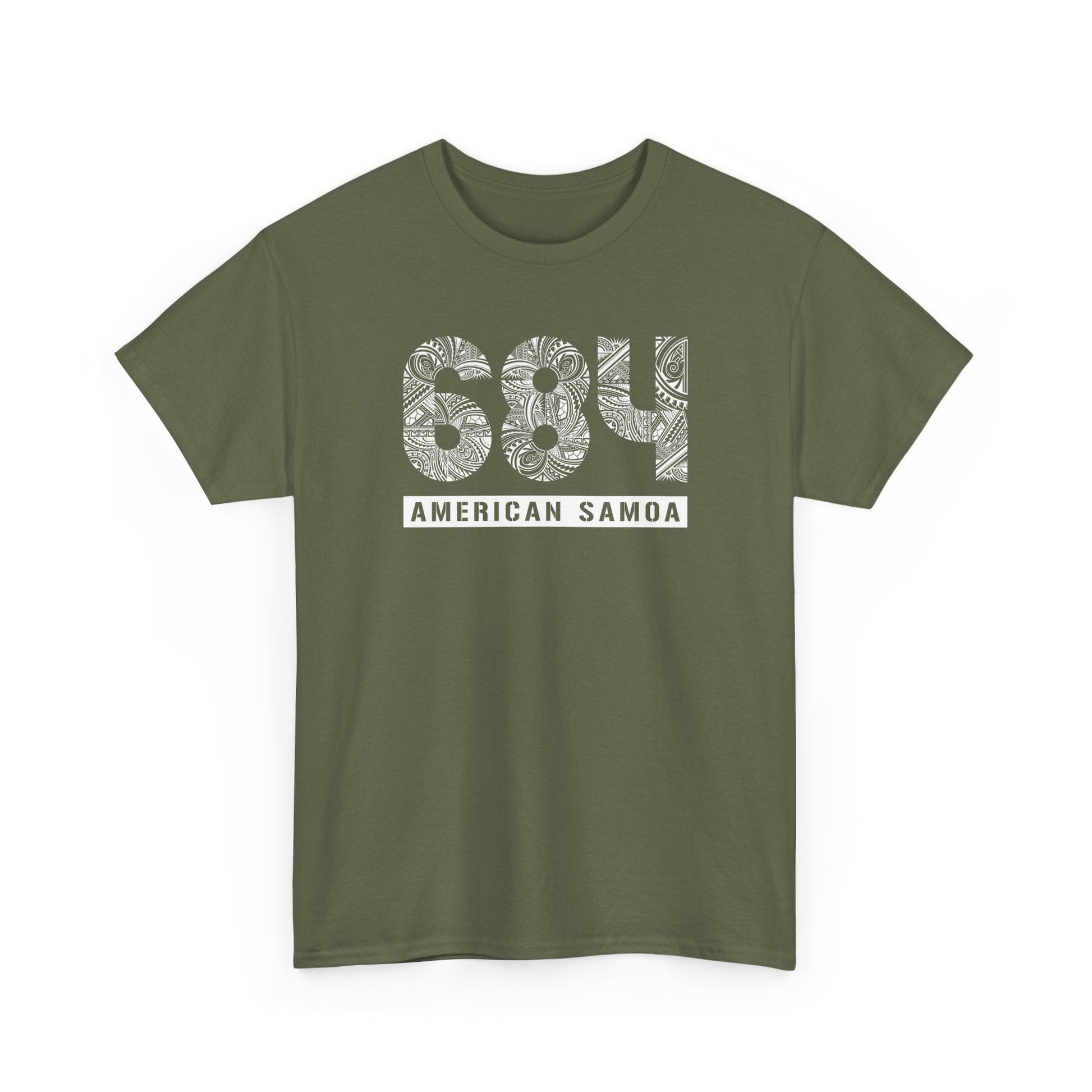Heavy Unisex Tee - American Samoa 684 - AU/NZ/USA - The Koko Samoa
