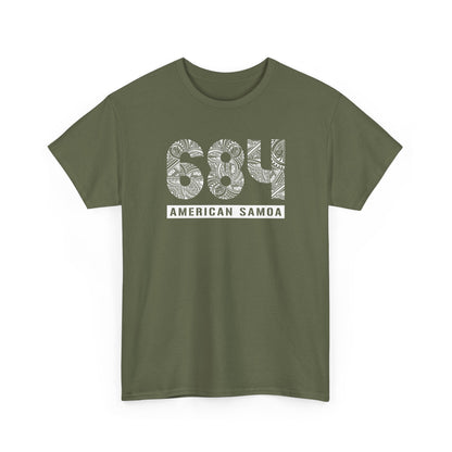 Heavy Unisex Tee - American Samoa 684 - AU/NZ/USA - The Koko Samoa