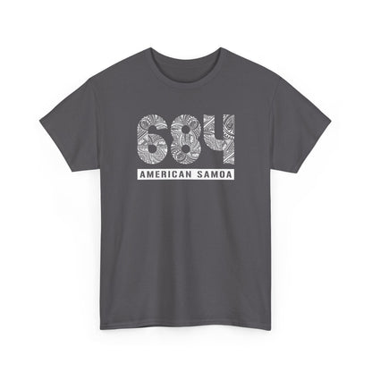 Heavy Unisex Tee - American Samoa 684 - AU/NZ/USA - The Koko Samoa