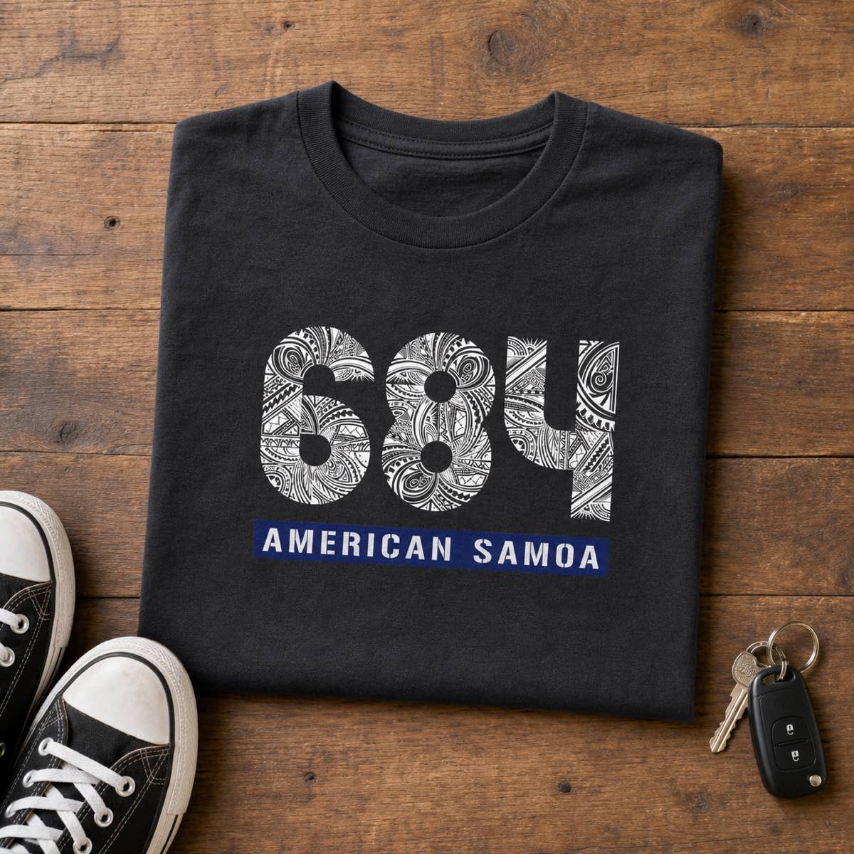 Unisex Heavy Tee by Monster Digital featuring a design representing American Samoa, showcasing the American Samoa flag and motifs.
