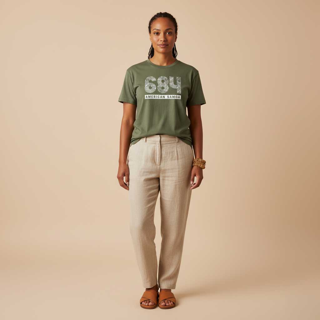 Heavy Unisex Tee - American Samoa 684 - USA - The Koko Samoa