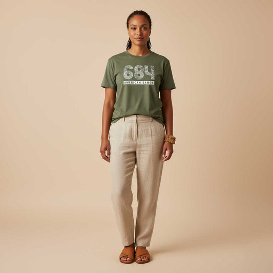Heavy Unisex Tee - American Samoa 684 - USA - The Koko Samoa