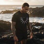 Black heavy unisex tee with the Ula Nifo print, The Koko Samoa