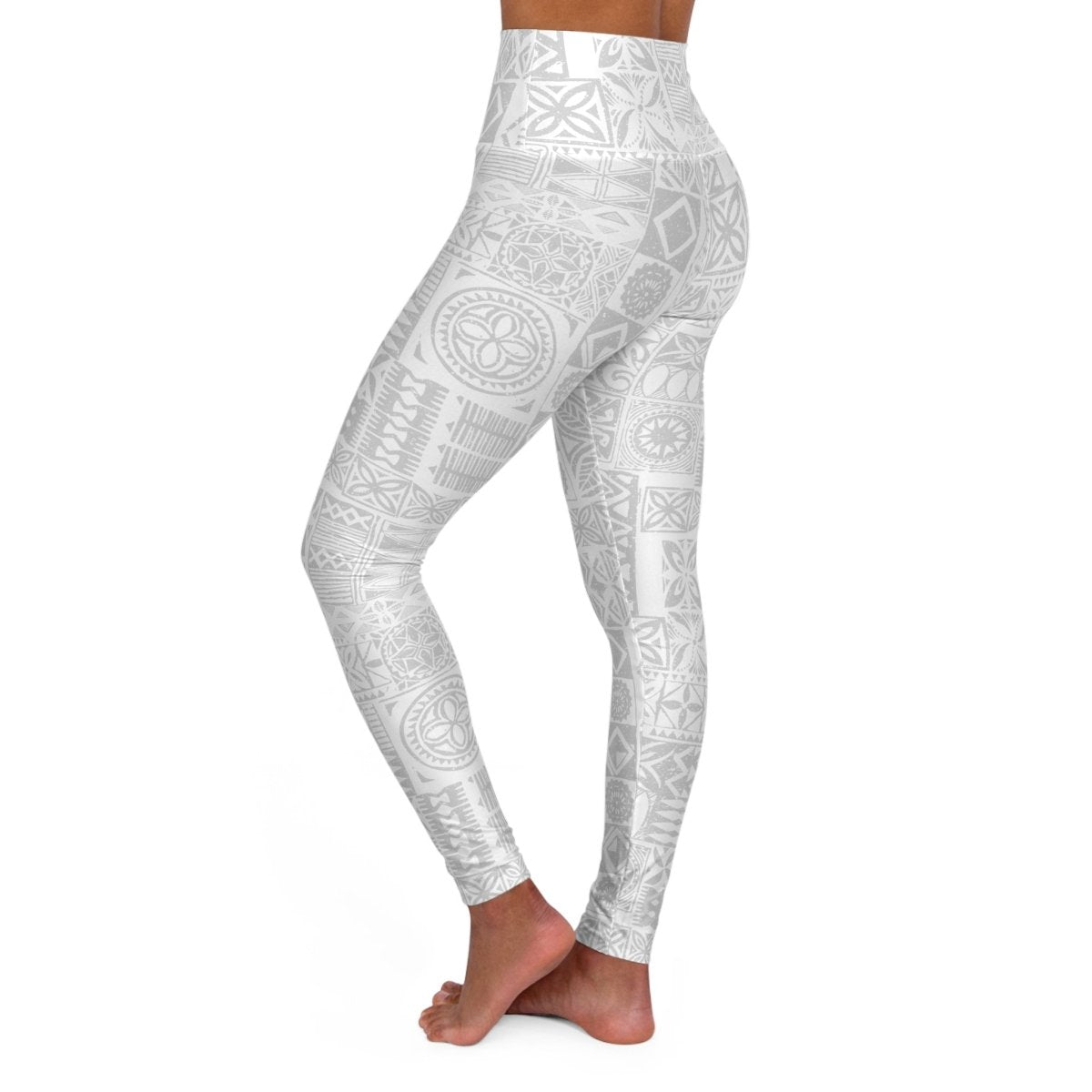 High Waisted Yoga Leggings - White Sunday - The Koko Samoa