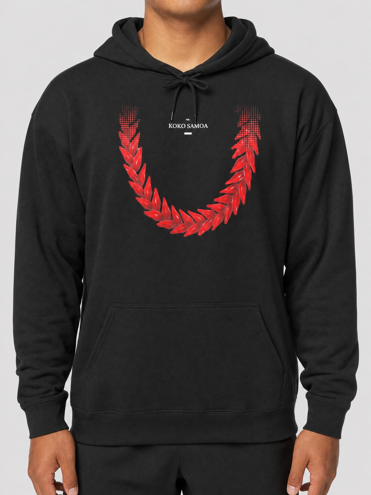 Island Hoodie™ – Ula Fala on a light grey studio background
