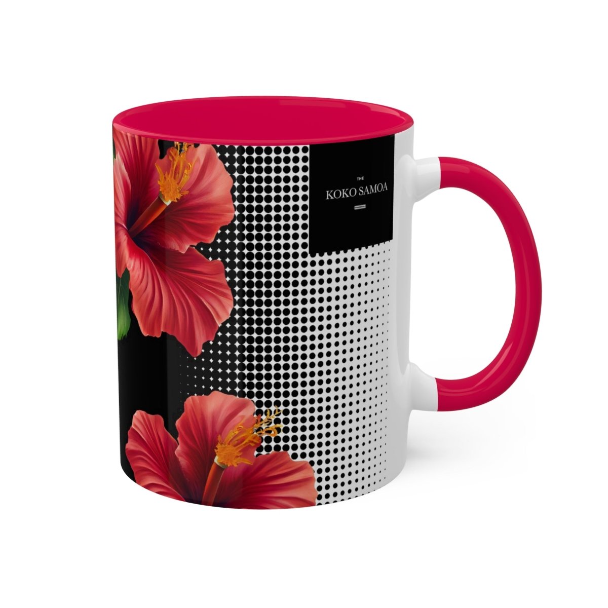 Black LimaLuxe™ 11oz mug with Aute design, made in the USA, featuring a sleek ceramic finish and comfortable handle.