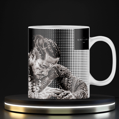 Black LimaLuxe™ 325ml mug by Prima Printing featuring Toa design, ideal for hot beverages, shown in a sleek 11oz style.