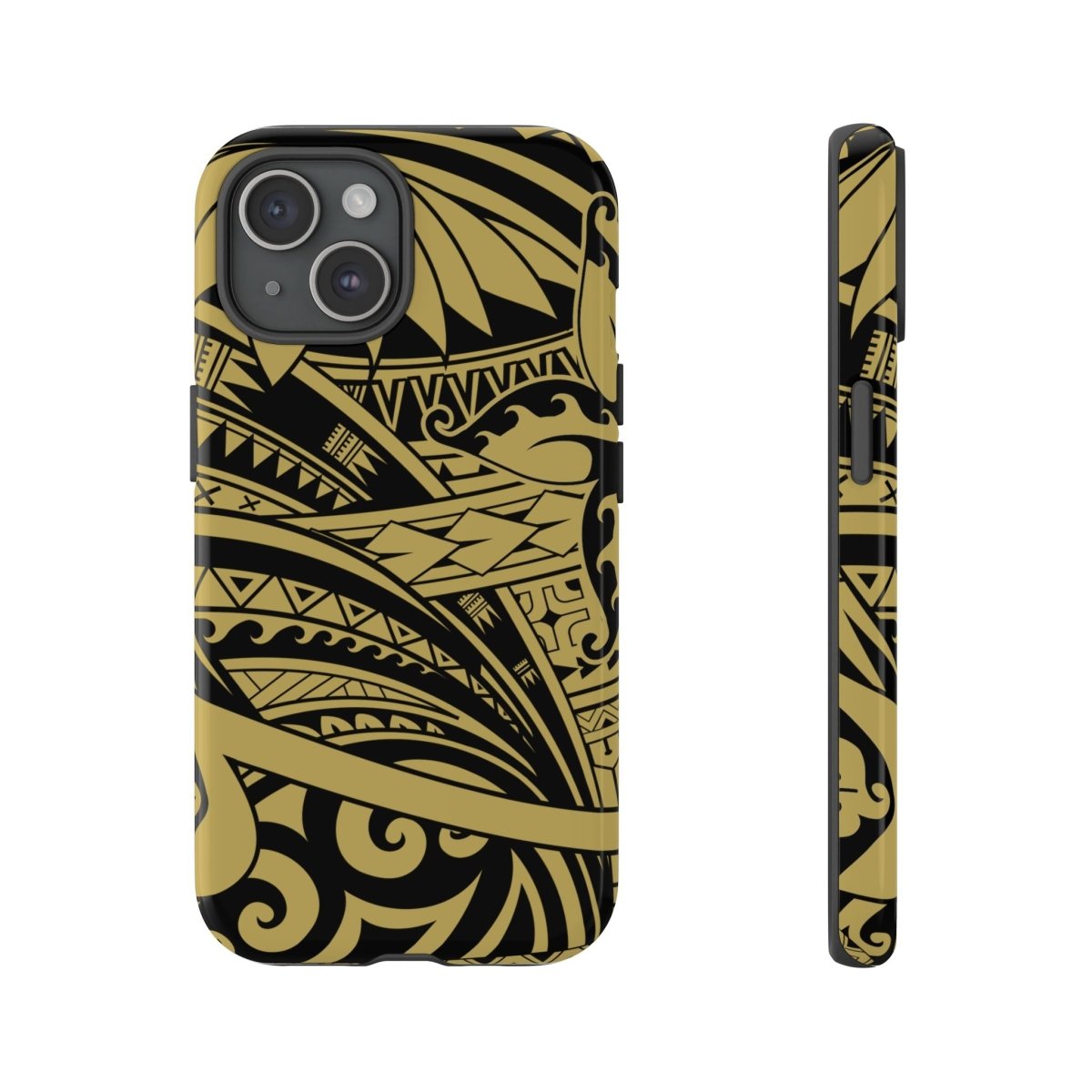 WOYC Bloom Gold tough iPhone case for AU/NZ/USA, rugged protective phone case with floral design, suitable for iPhone models.